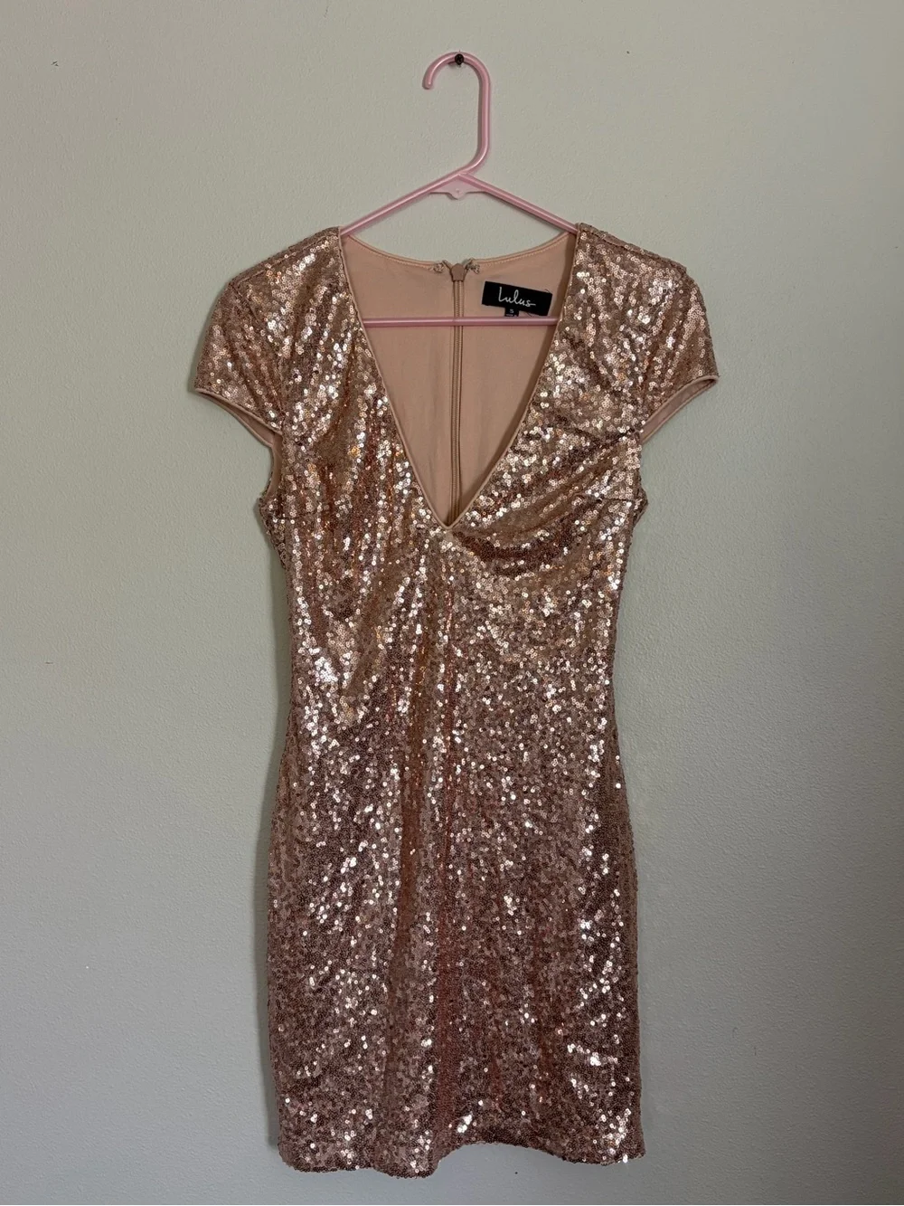 Lulus Sequin Cap Sleeve Mini Dress